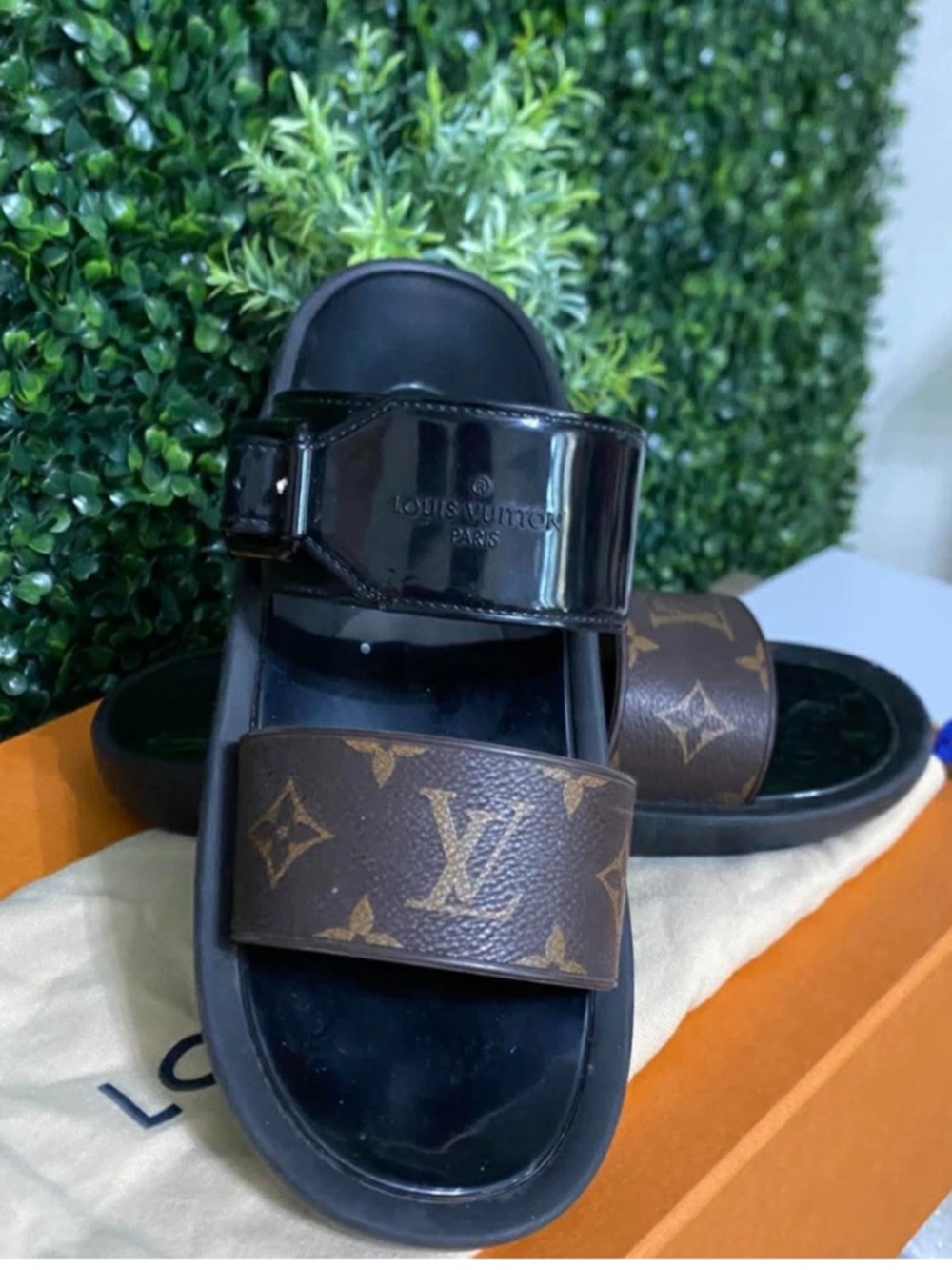 Louis Vuitton Sunbath Flat Mule US 10.5 SPB-MS 363871